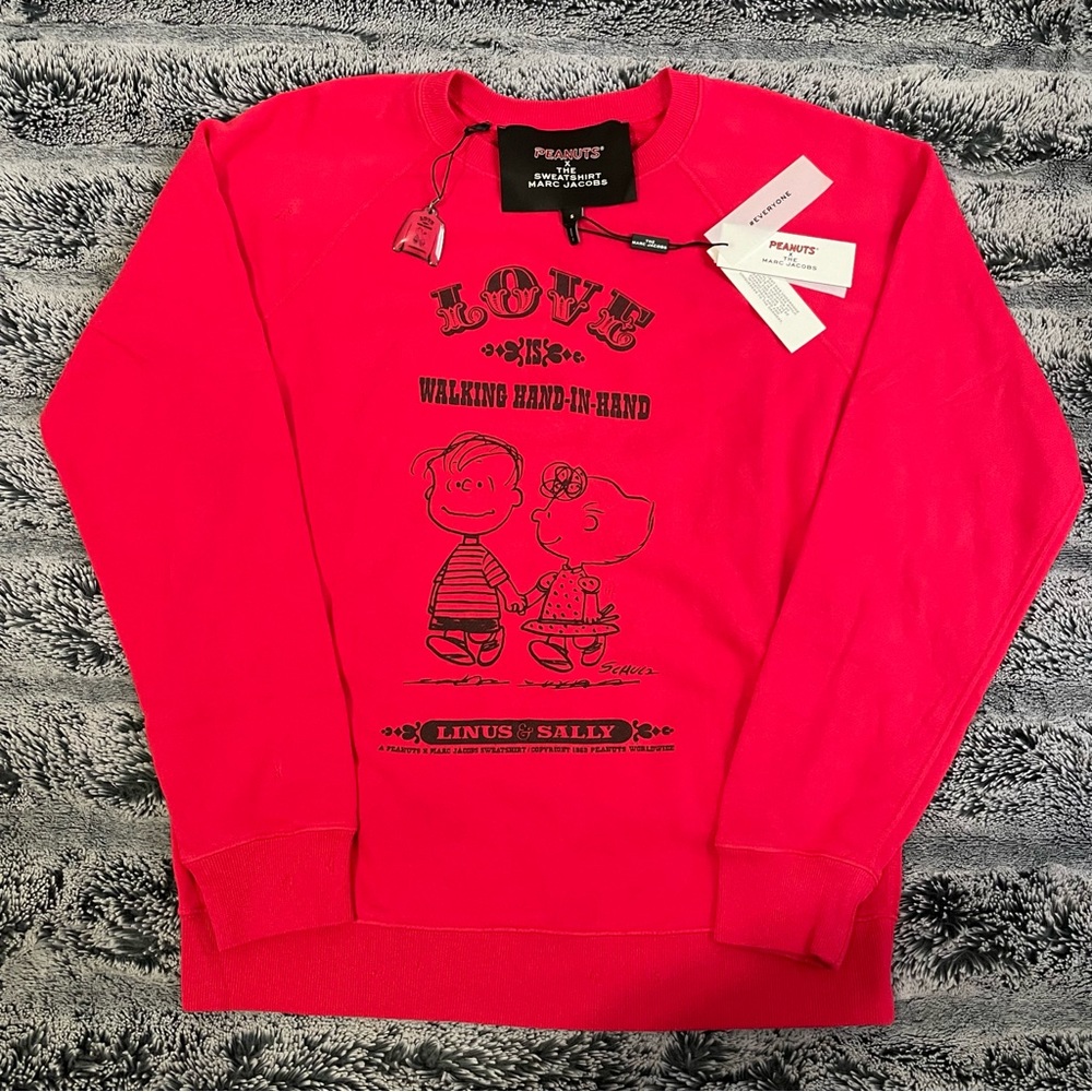 Marc Jacobs x Peanuts The Sweatshirt Red Linus & Sally S NWT Crewneck C6000062